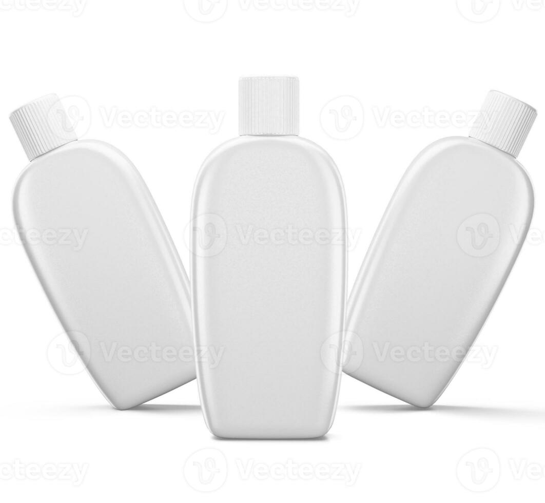 Plastic bottle shampoo white color photo