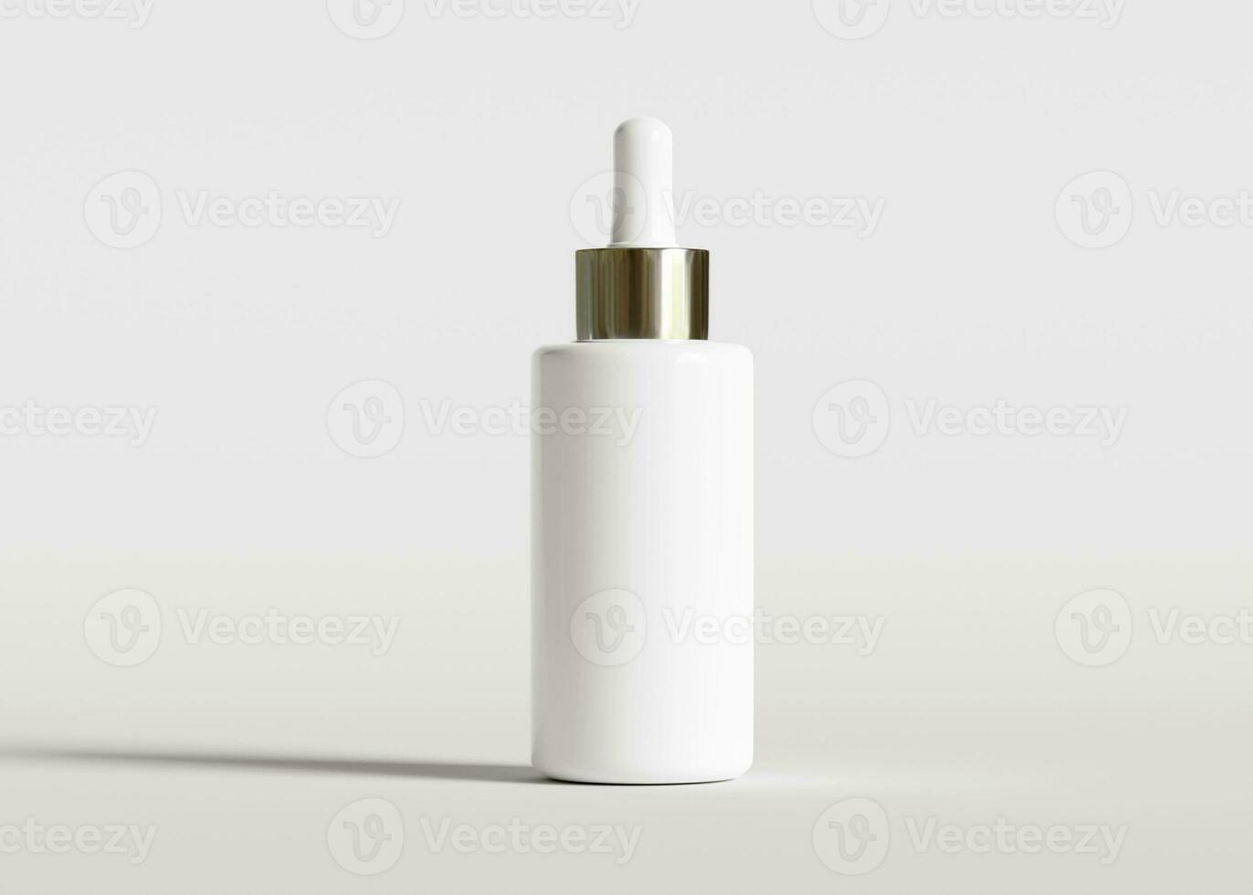 Cosmetic blank white color and realistic texture with set different shapes and sizes for beauty illustration photo