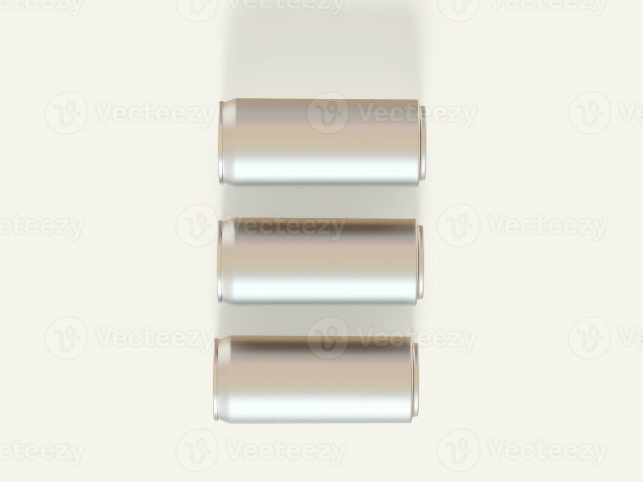 Soft drink or soda can white color and realistic textures photo