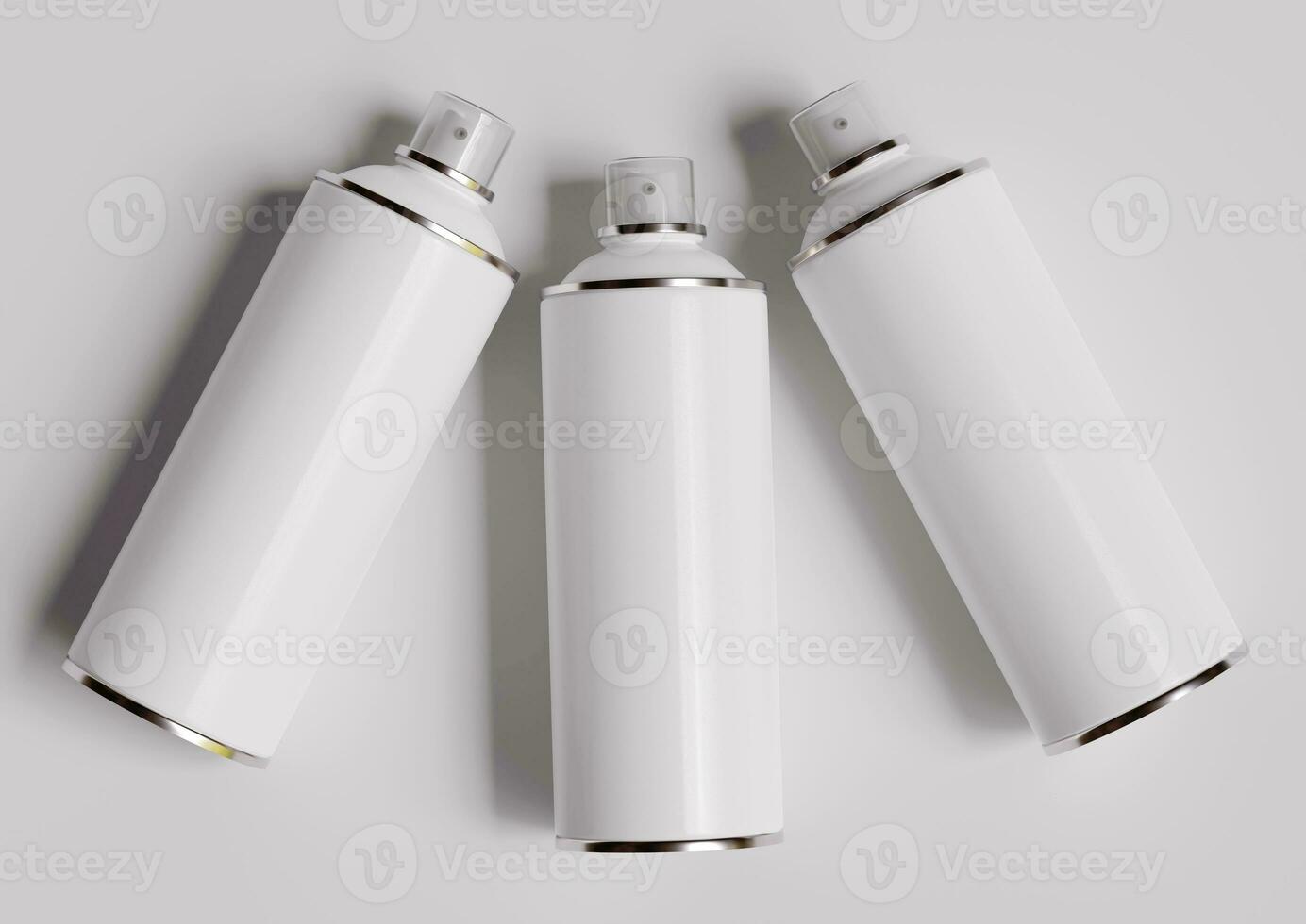 Spray can bottle white color and realistic texture photo