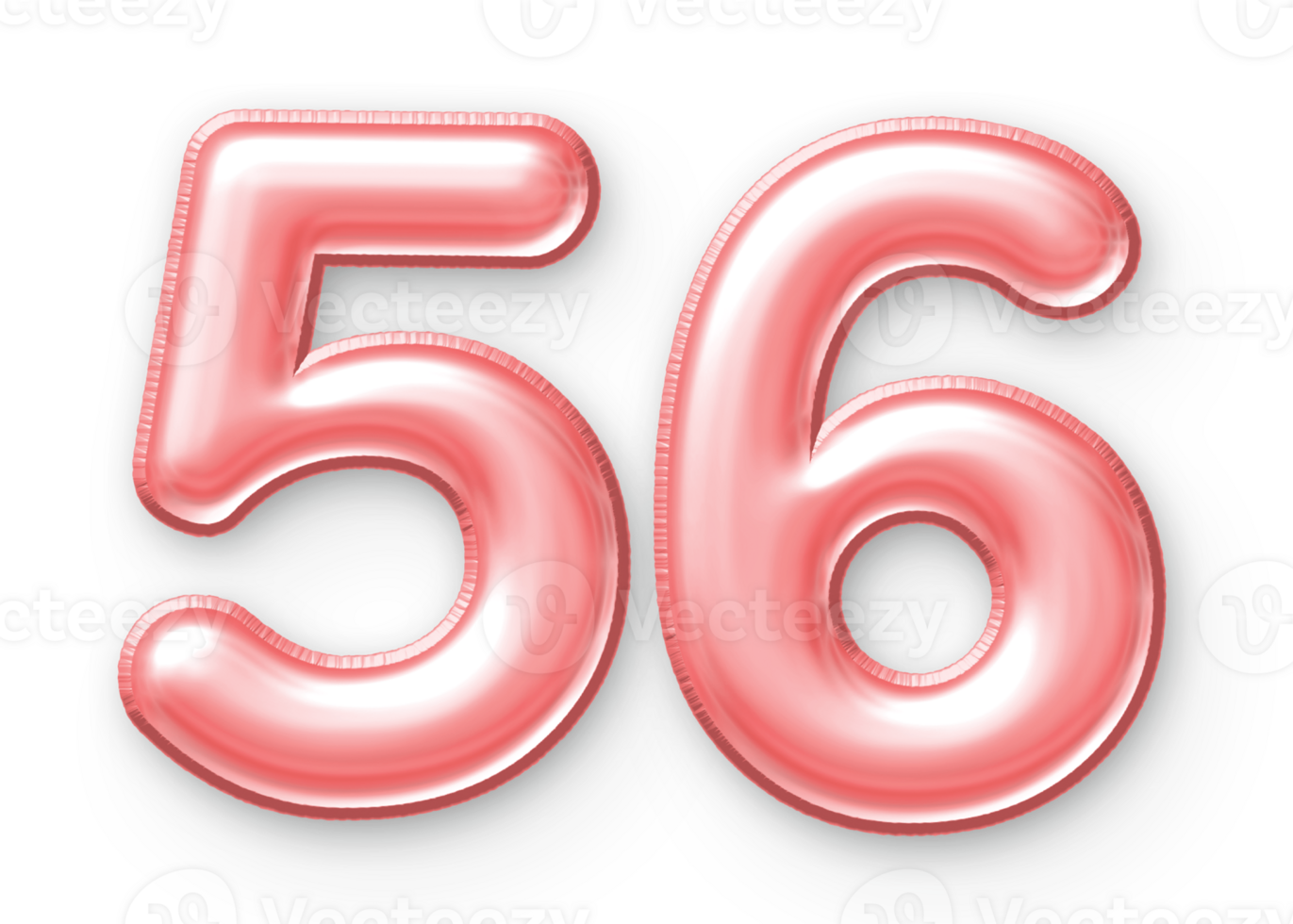 56 Number Balloon Pink png