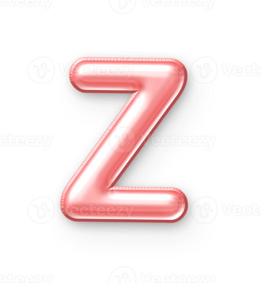Z Font  Balloon Pink png