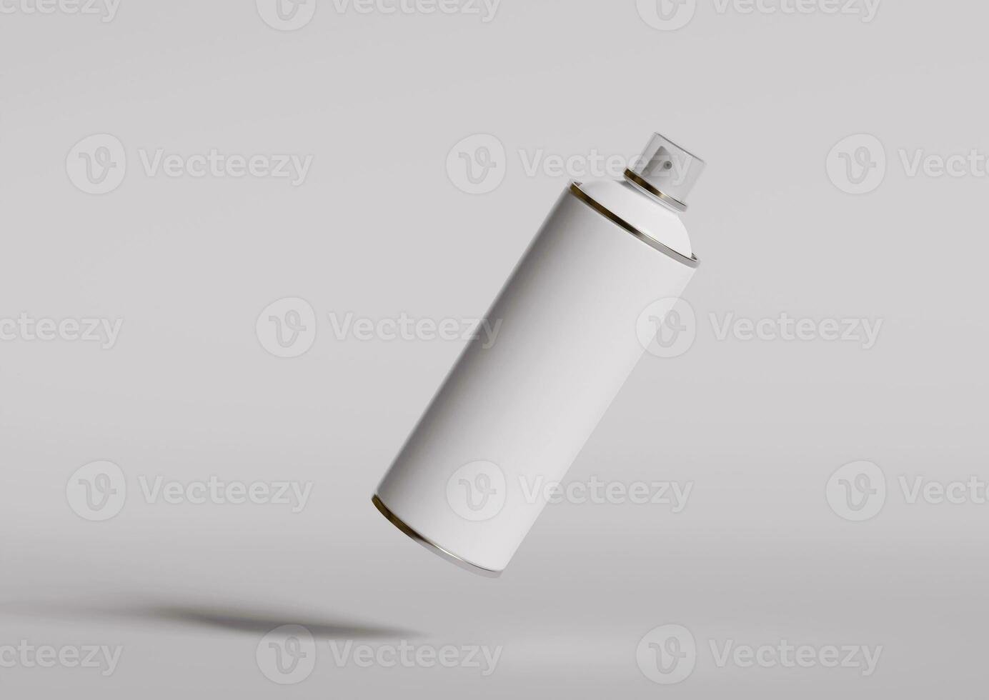 Spray can bottle white color and realistic texture photo