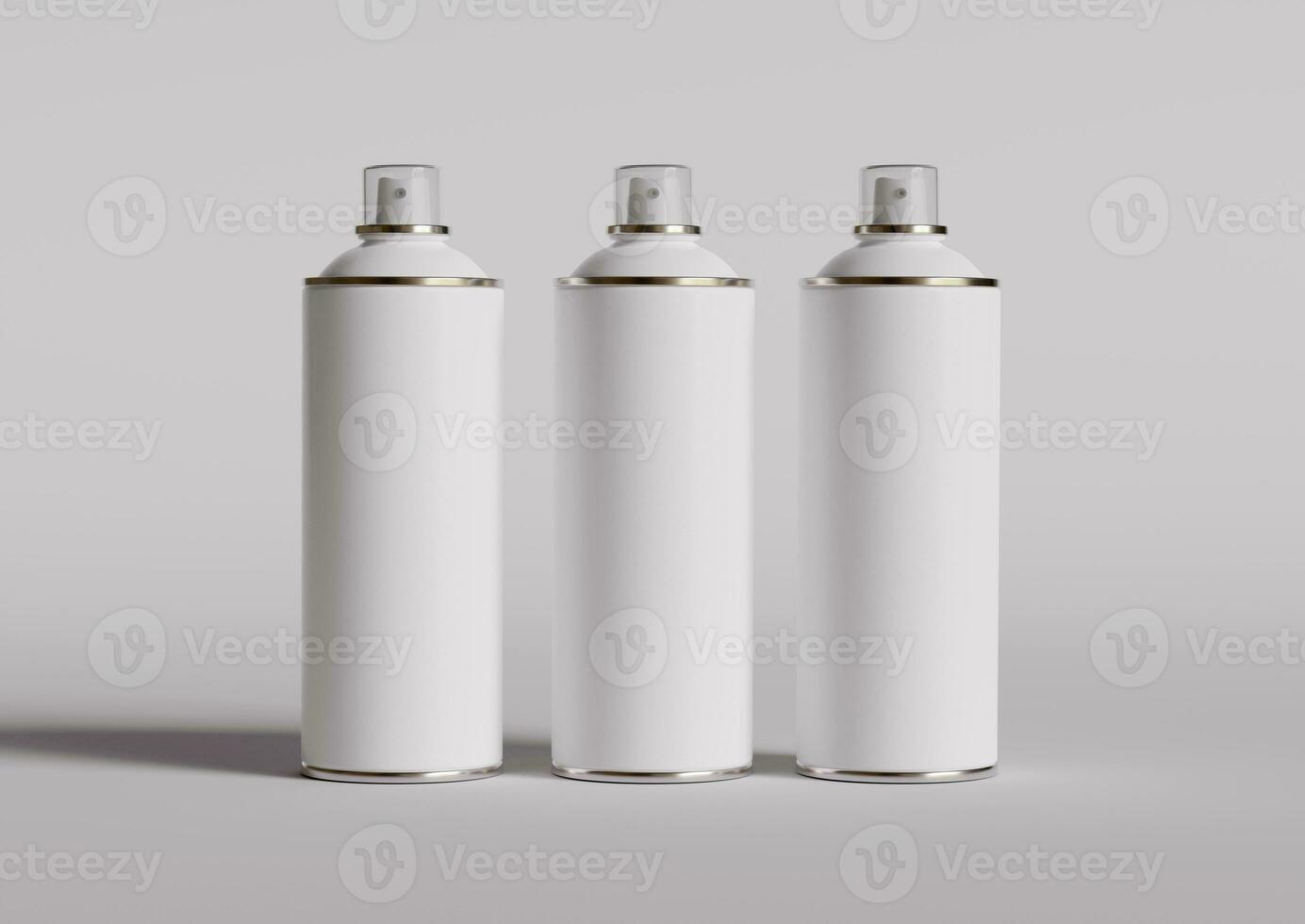 Spray can bottle white color and realistic texture photo