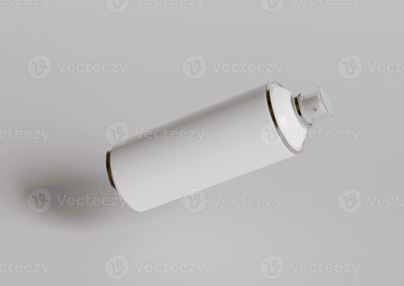 Spray can bottle white color and realistic texture photo