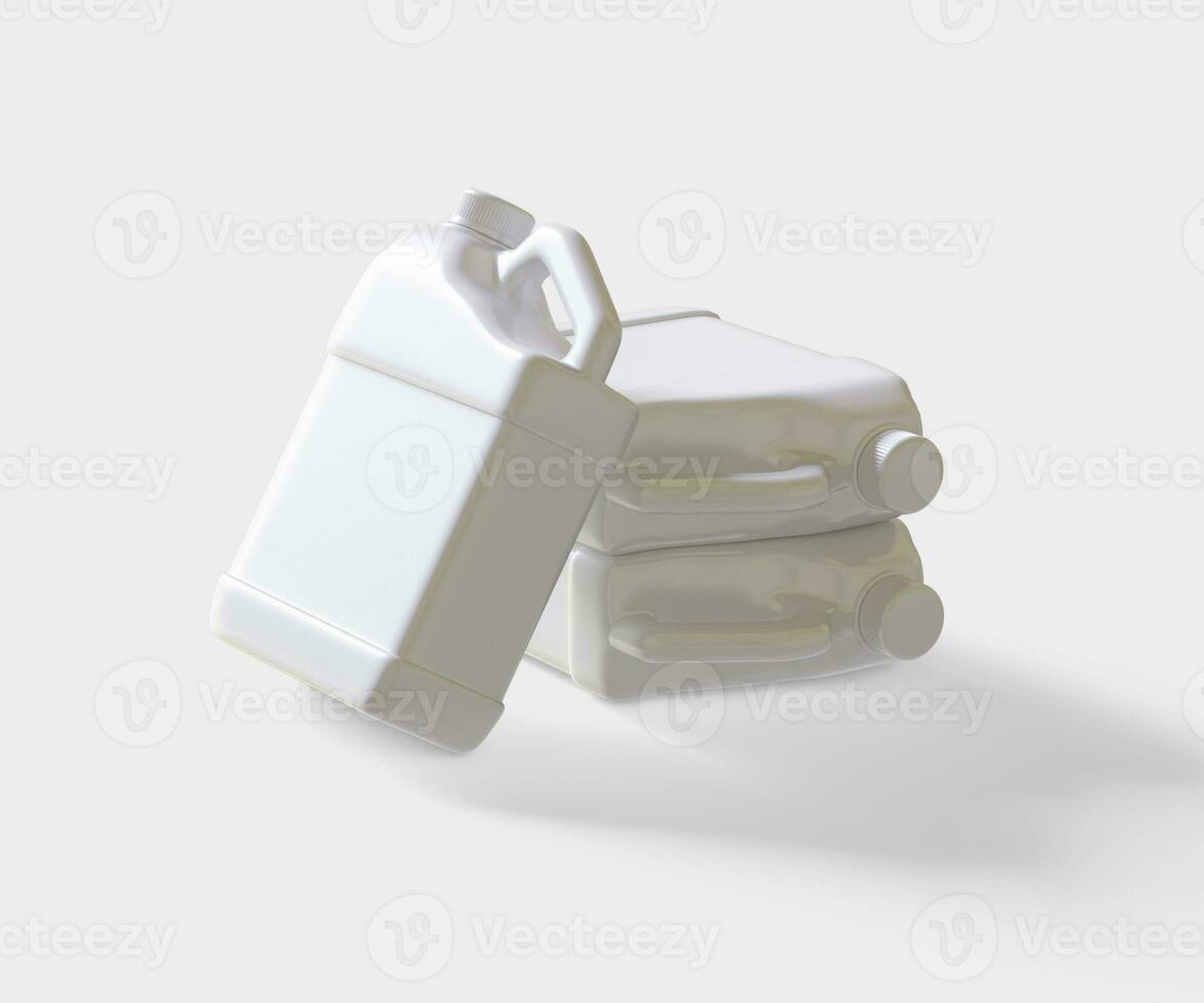 Container jerry can white color photo