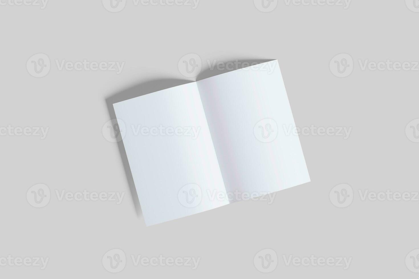 A5 business brochure white color and realistic textures photo
