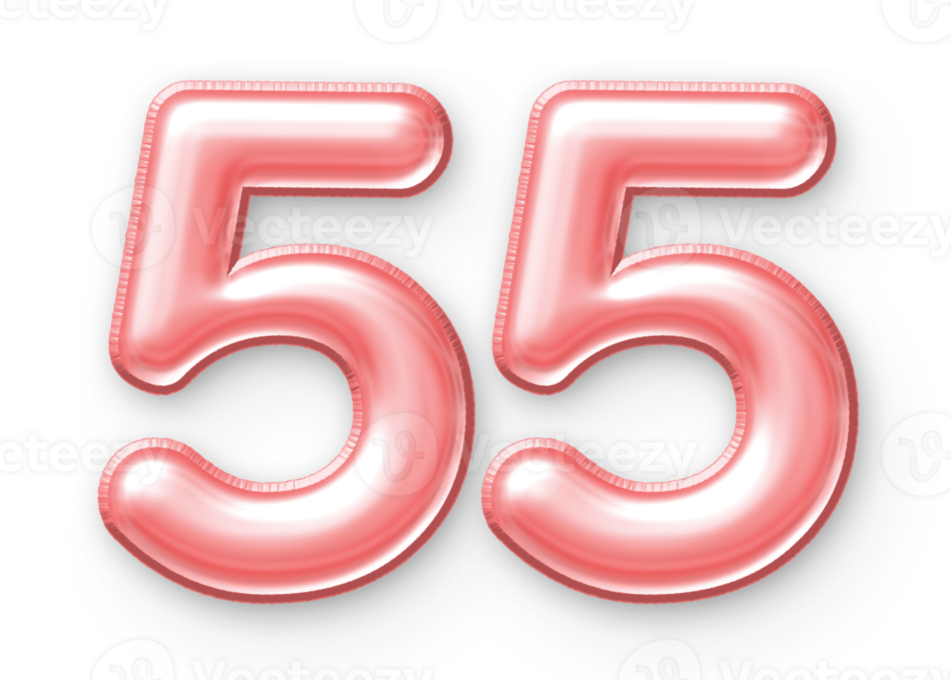 55 Number Balloon Pink 24652347 PNG