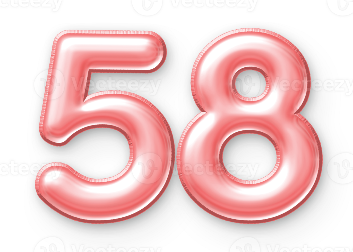 58 Number Balloon Pink 24652363 PNG