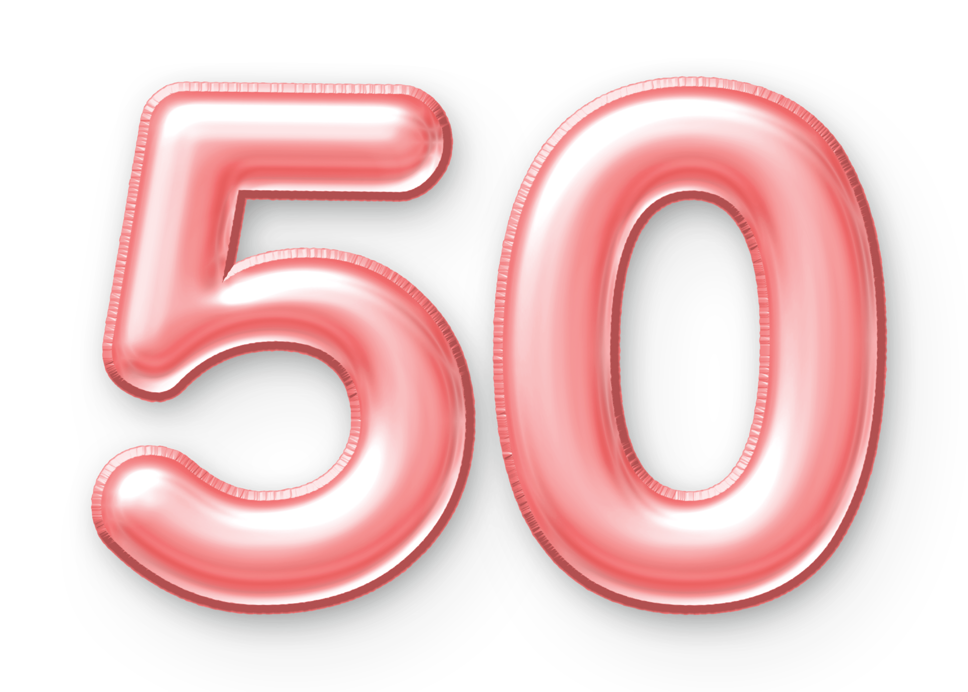 50 Number Balloon Pink 24652374 PNG