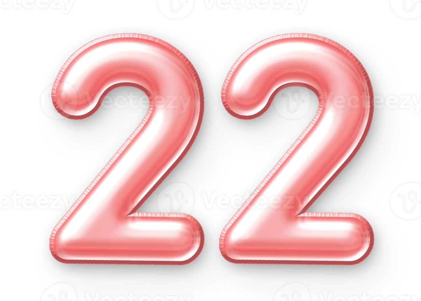 22 Number Balloon Pink png