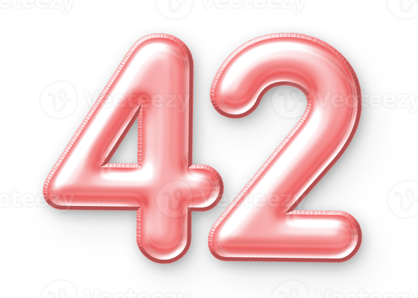 42 Number Balloon Pink png