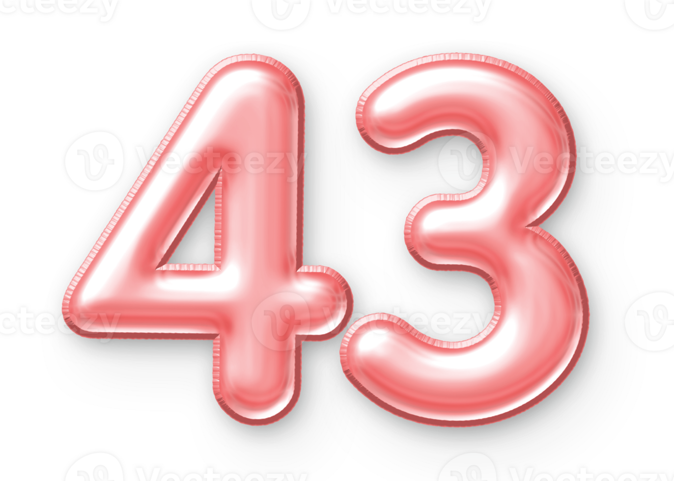 43 Number Balloon Pink 24652428 PNG 43-number-balloon-pink-24652428-png