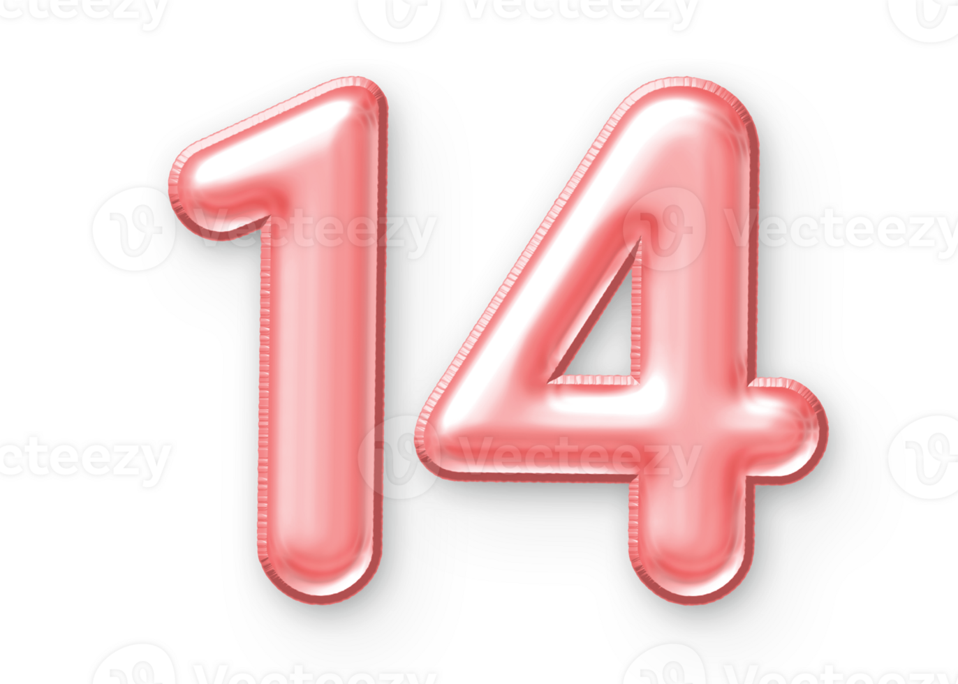14 Number Balloon Pink png