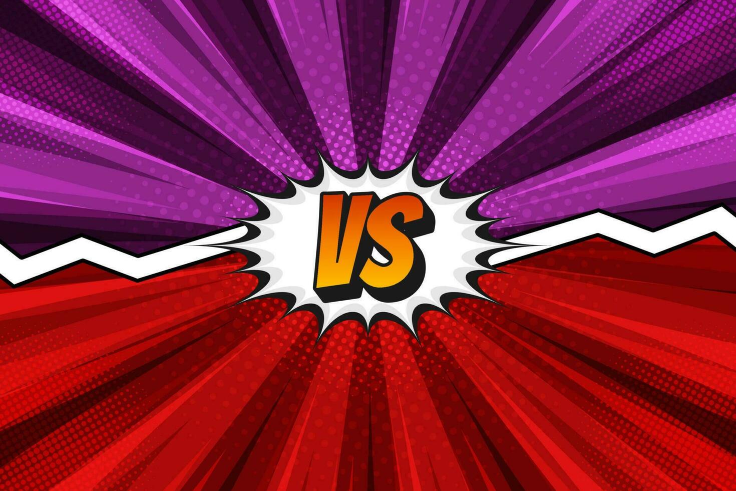 Duel versus background with explosion comic pop art style concept vector