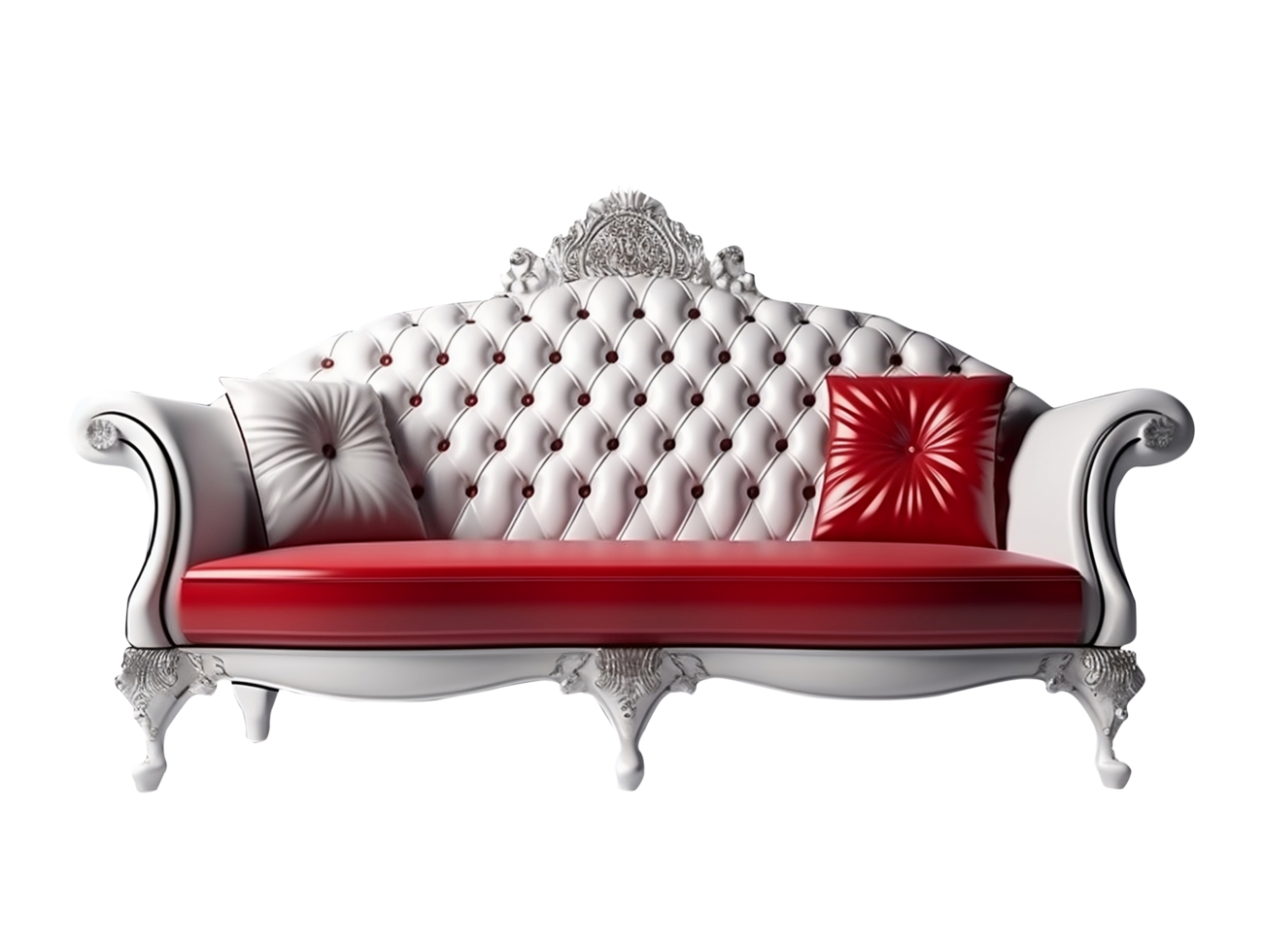 luxury leather sofa with pillow png