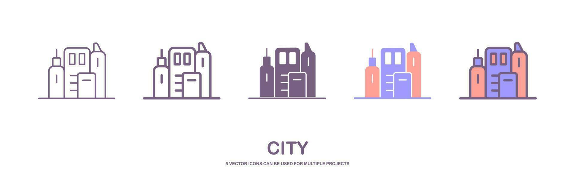 City landscape vector icon. Downtown, buildings filled flat sign for mobile concept and web design. City street office building glyph icon. Symbol, logo illustration. Pixel perfect vector
