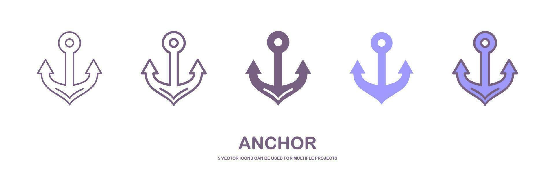 Anchor icon or logo isolated sign symbol vector illustration - Collection of high quality style vector icons. isolated on white background