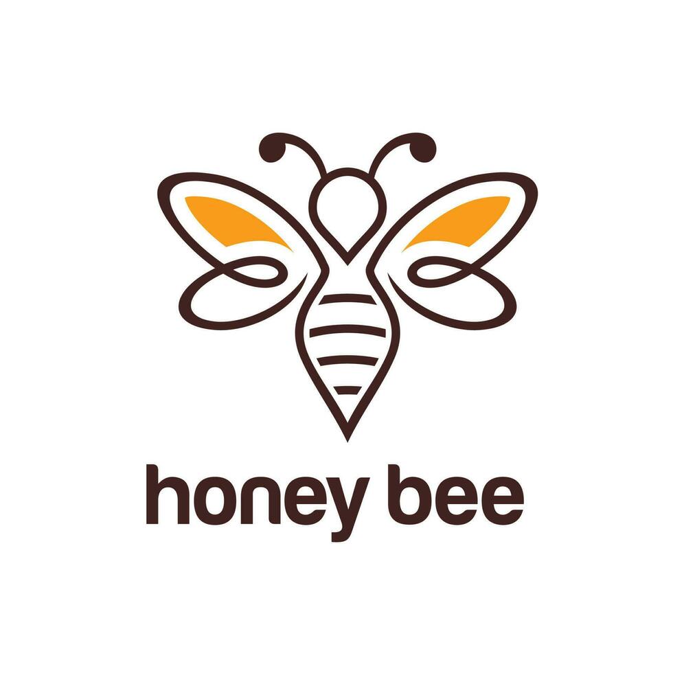 gratis vector abeja logo lineal vector icono