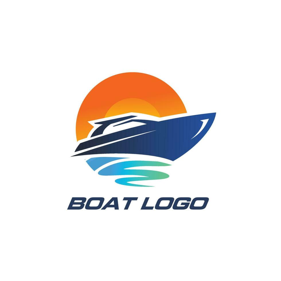 Free vector boat logo template design