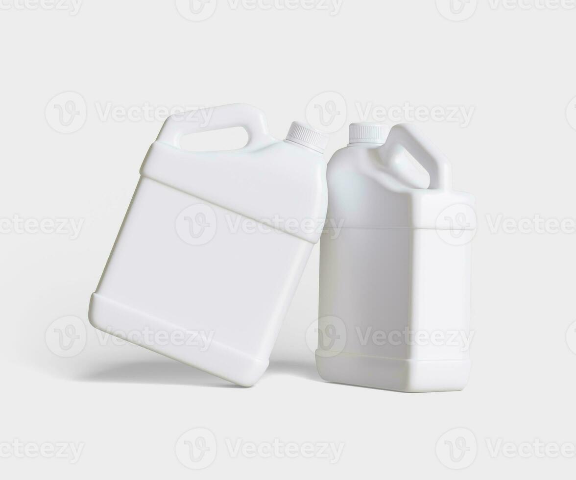Container jerry can white color photo