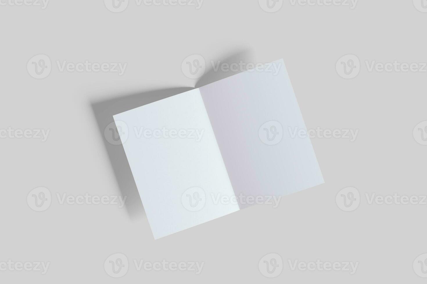 A5 business brochure white color and realistic textures photo