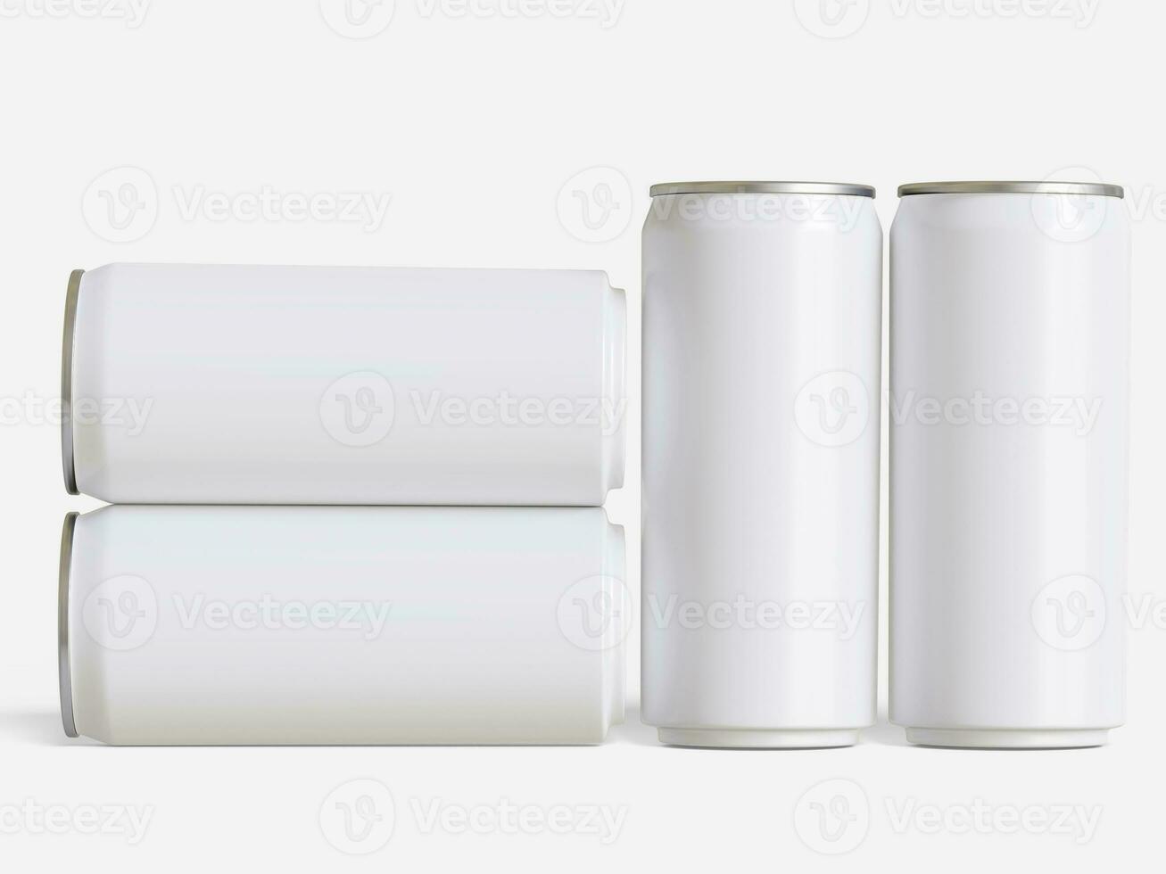 Soft drink or soda can white color and realistic textures photo