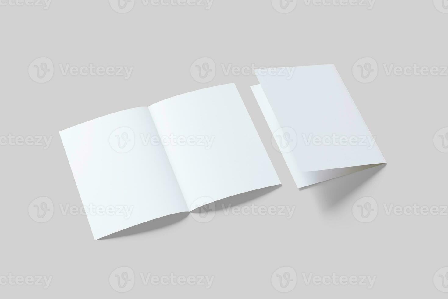 A5 business brochure white color and realistic textures photo