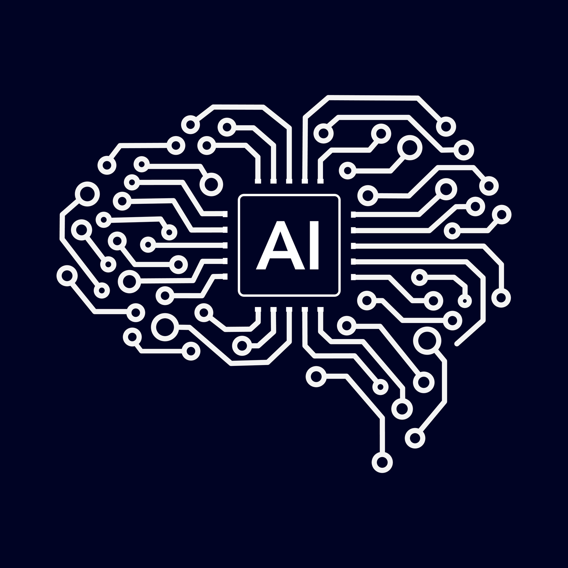 Ai computing concept. Artificial intelligence brain futuristic digital ...