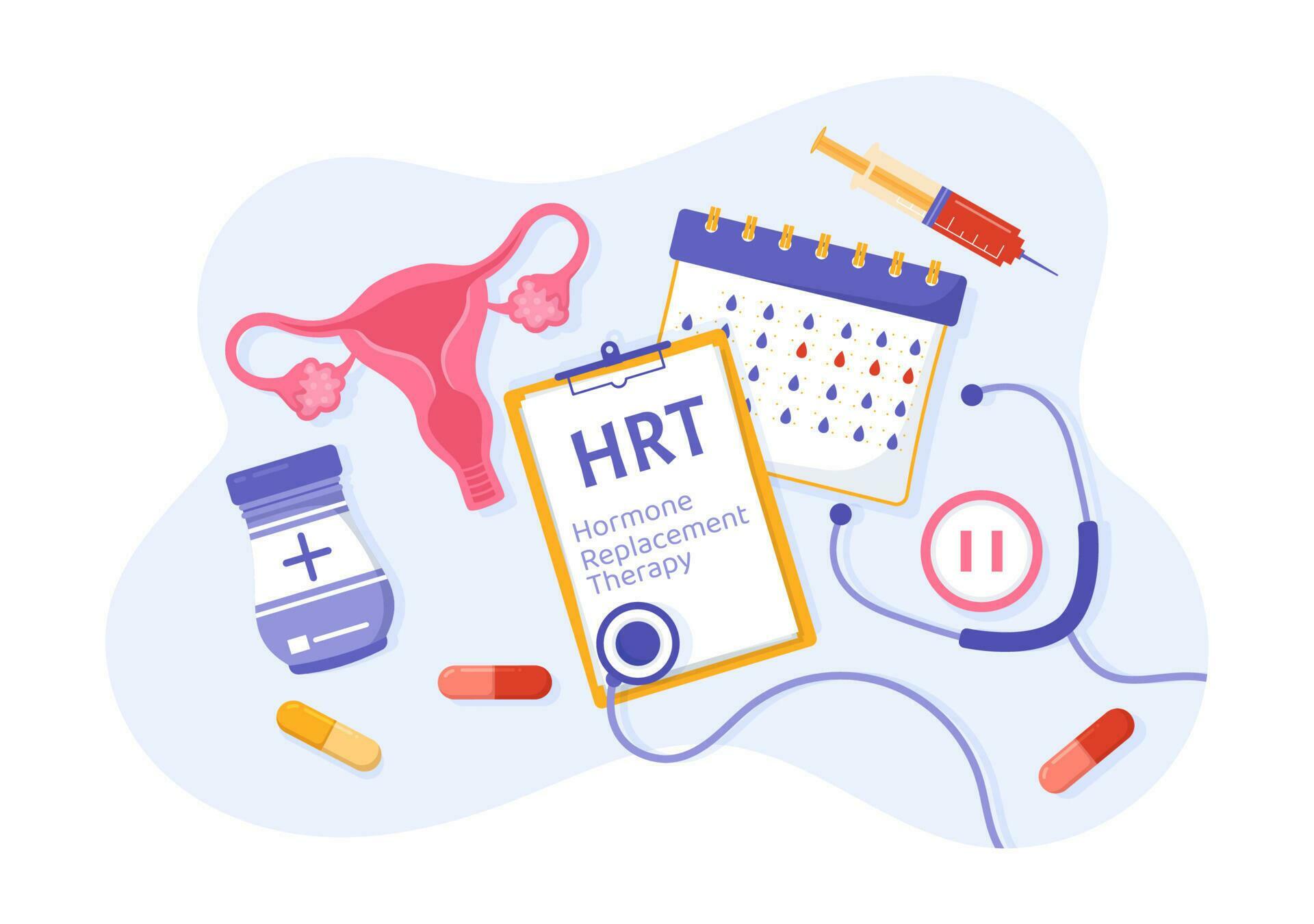 HRT Or Hormone Replacement Therapy Acronym Vector Illustration With hrt-or-hormone-replacement-therapy-acronym-vector-illustration-with