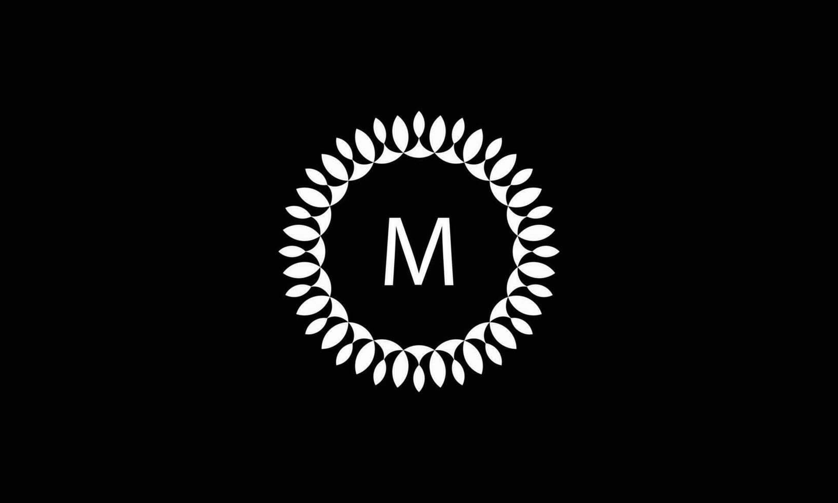 Monogram design elements, graceful template. Calligraphic elegant line art logo design. Letter M vector