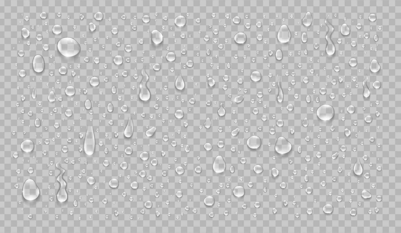 Water drops realistic isolated set. Vector illustration