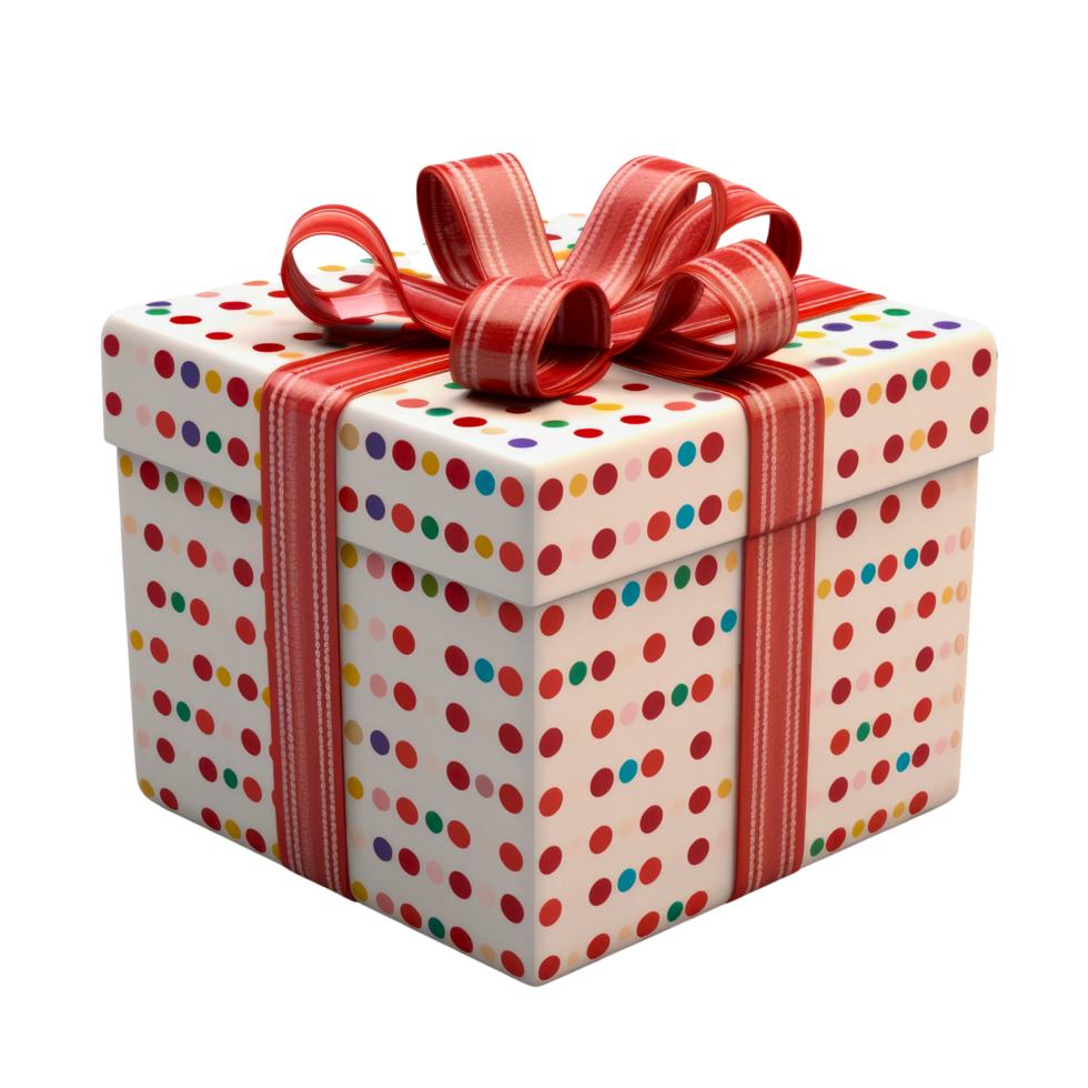 3d gift box square shape transparent background png