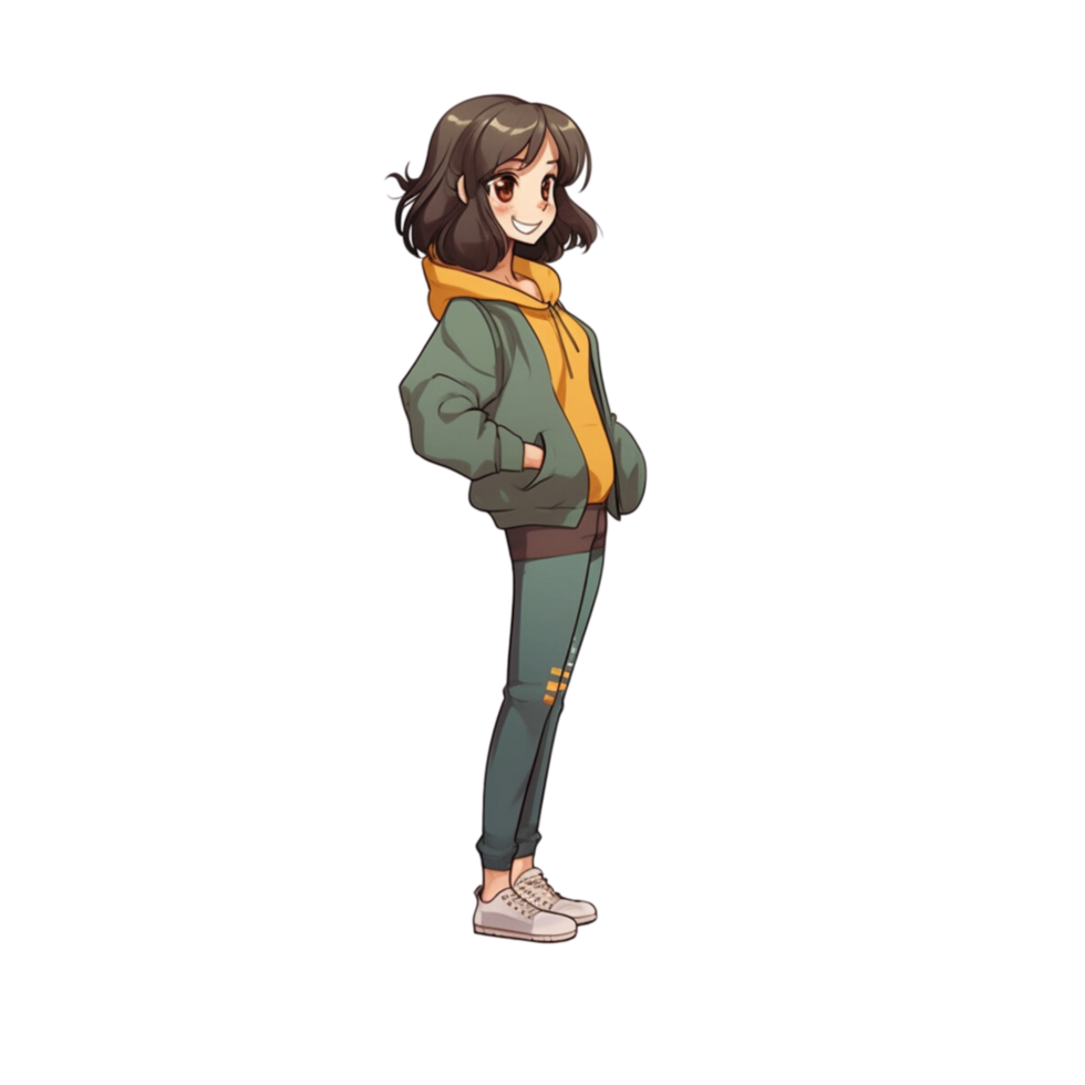 cartoon girl cute Korean style png
