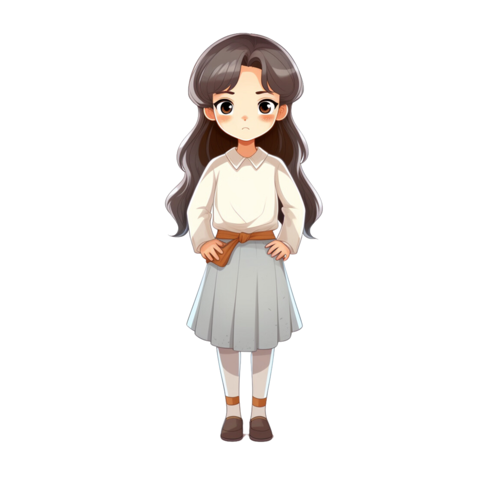 cartoon girl cute Korean style png