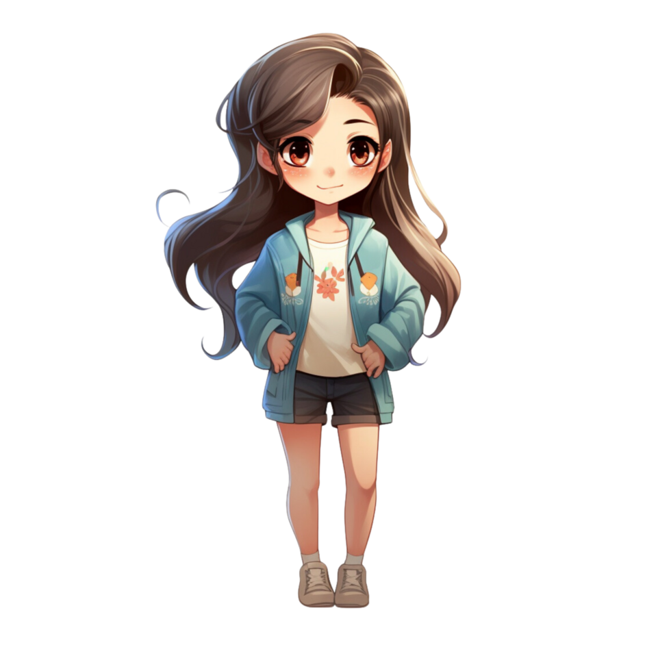 cartoon girl cute Korean style png