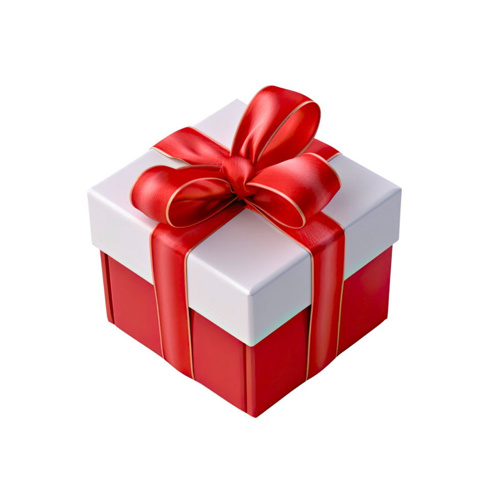 3d gift box square shape transparent background png