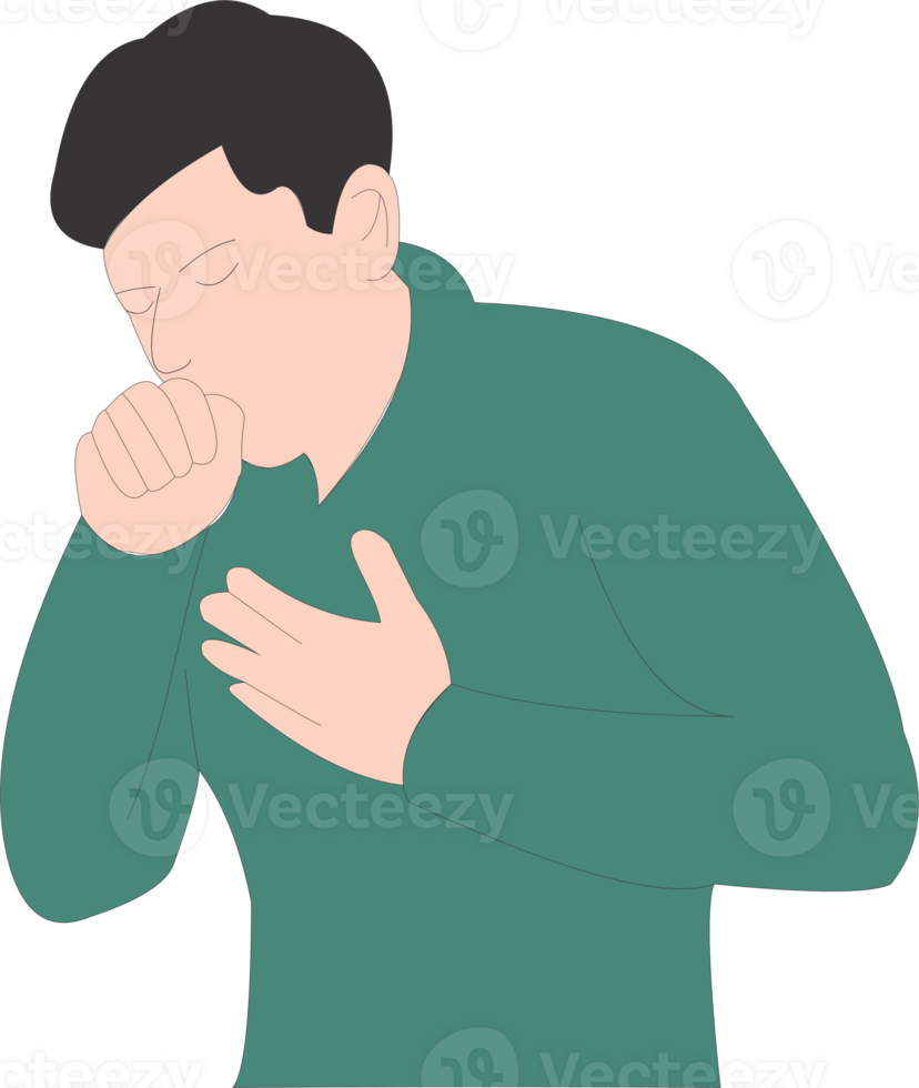 The man cough long Covid PNG