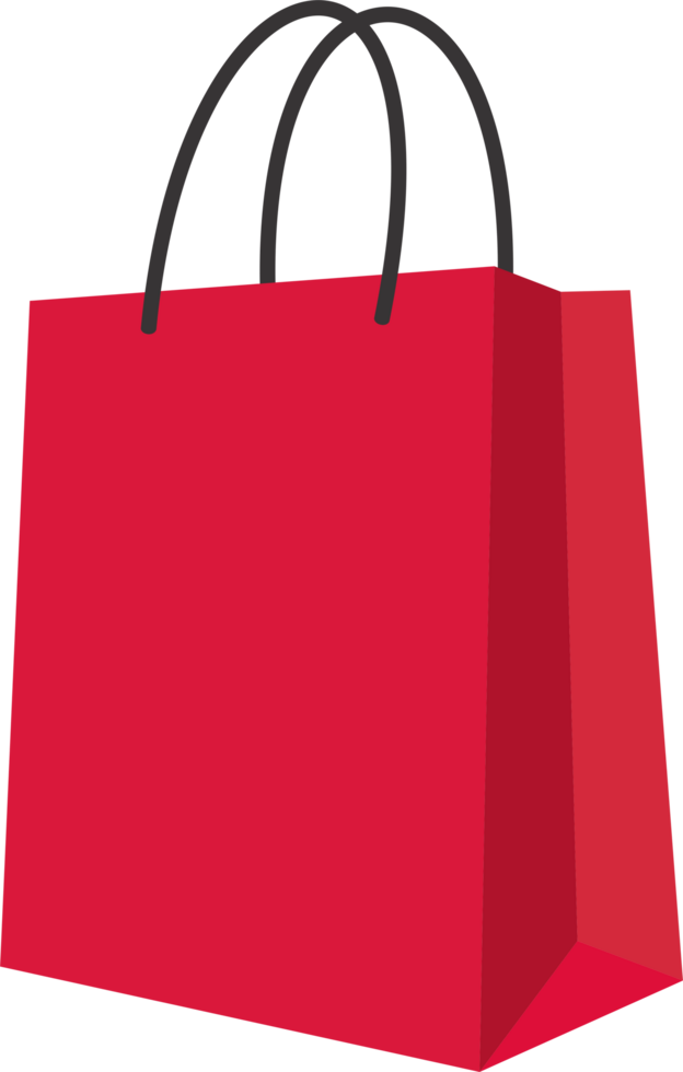 Red shopping bag PNG