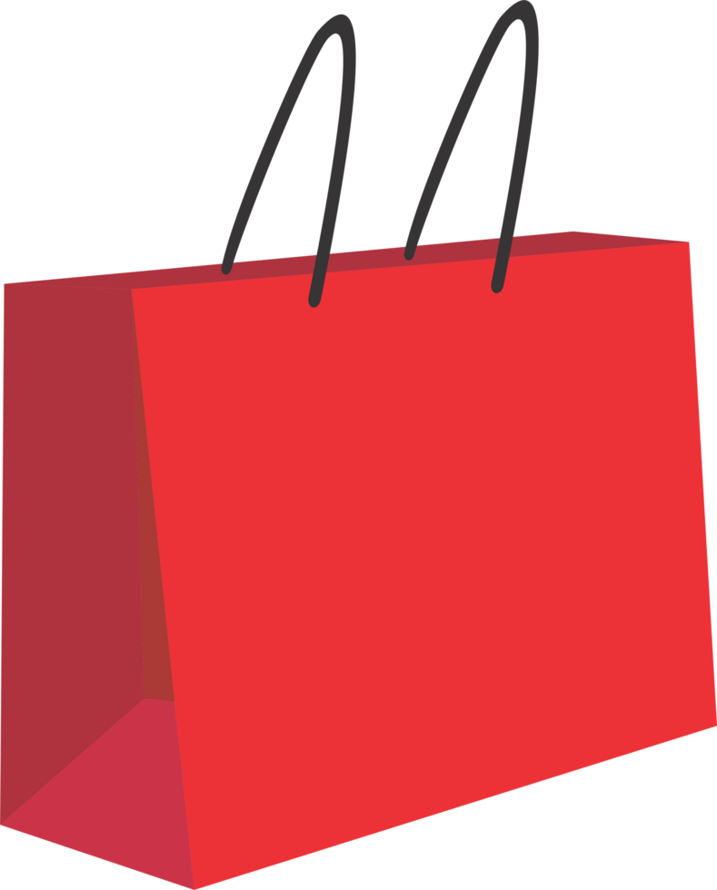 Red shopping bag PNG