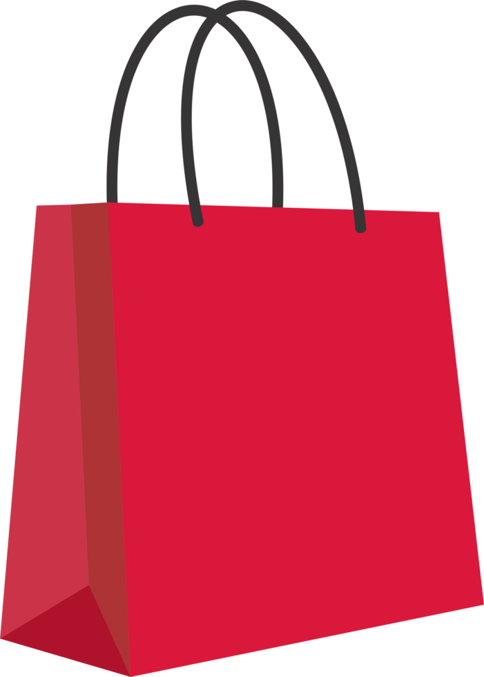 Red shopping bag PNG