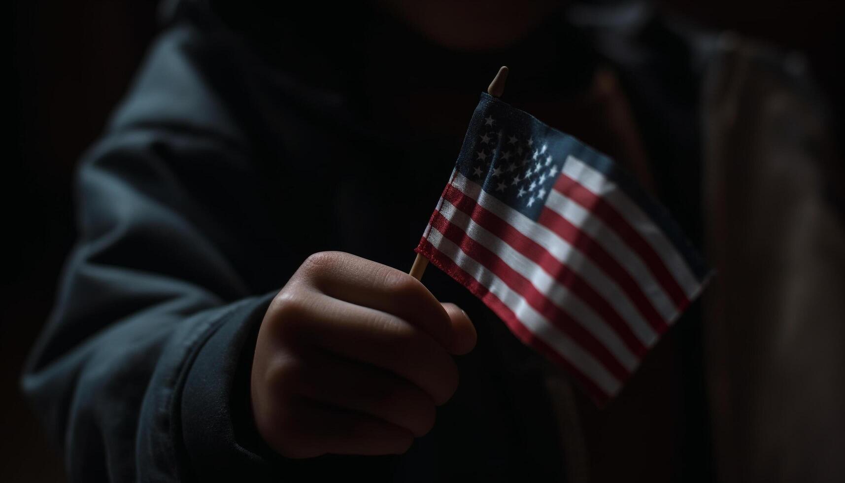 americano bandera, patriotismo, y el símbolo de libertad generado por ai foto