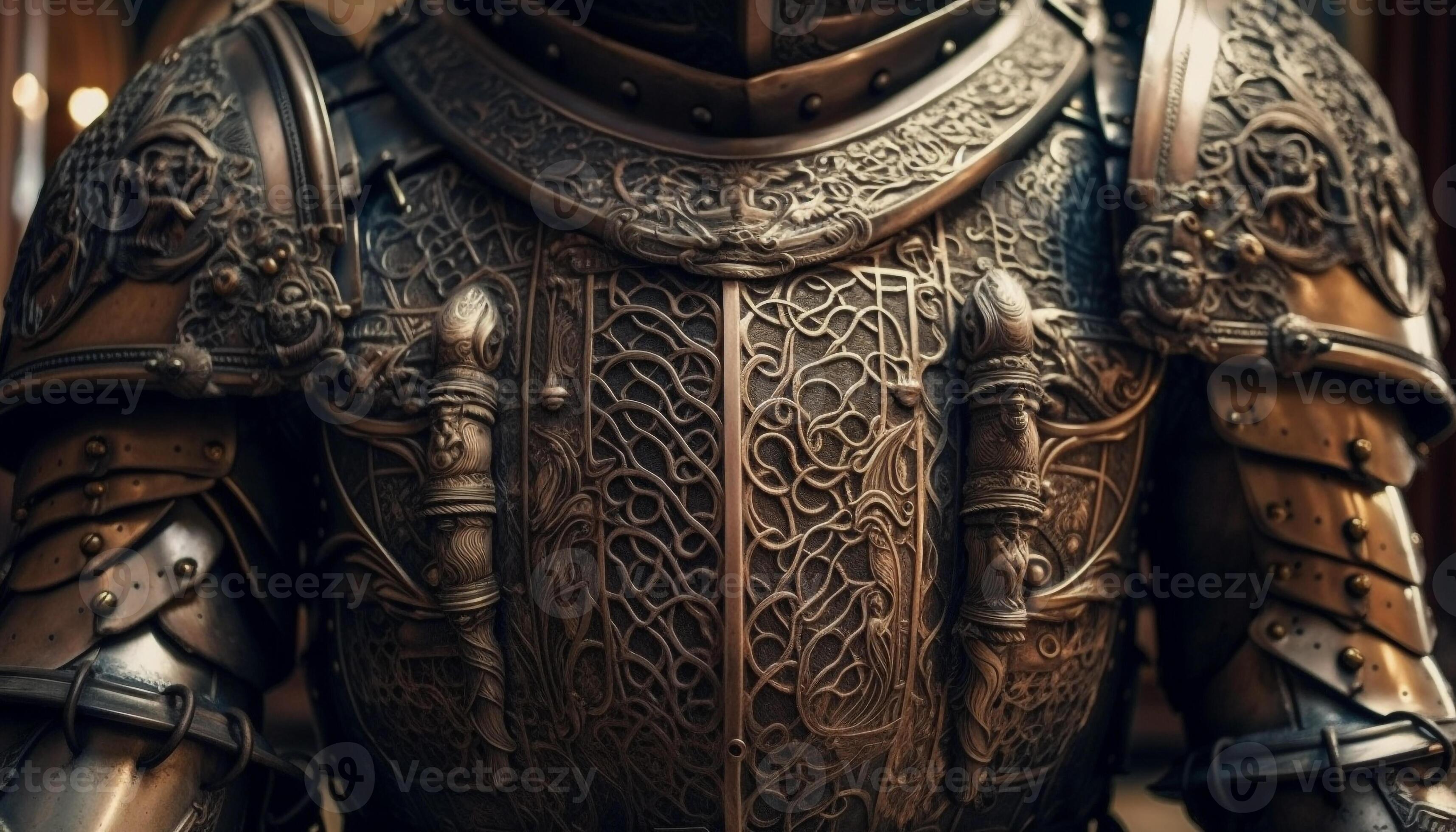 Medieval knight armed with weapon and shield generated by AI 24654042 ...