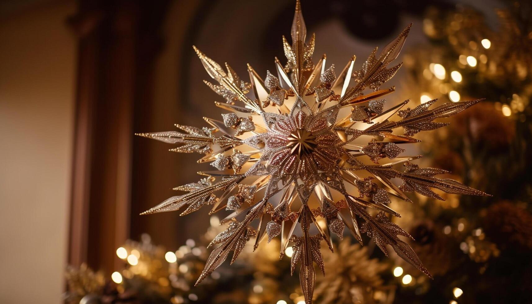 Summer heat illuminates ornate tree decorations outdoors generated by AI photo