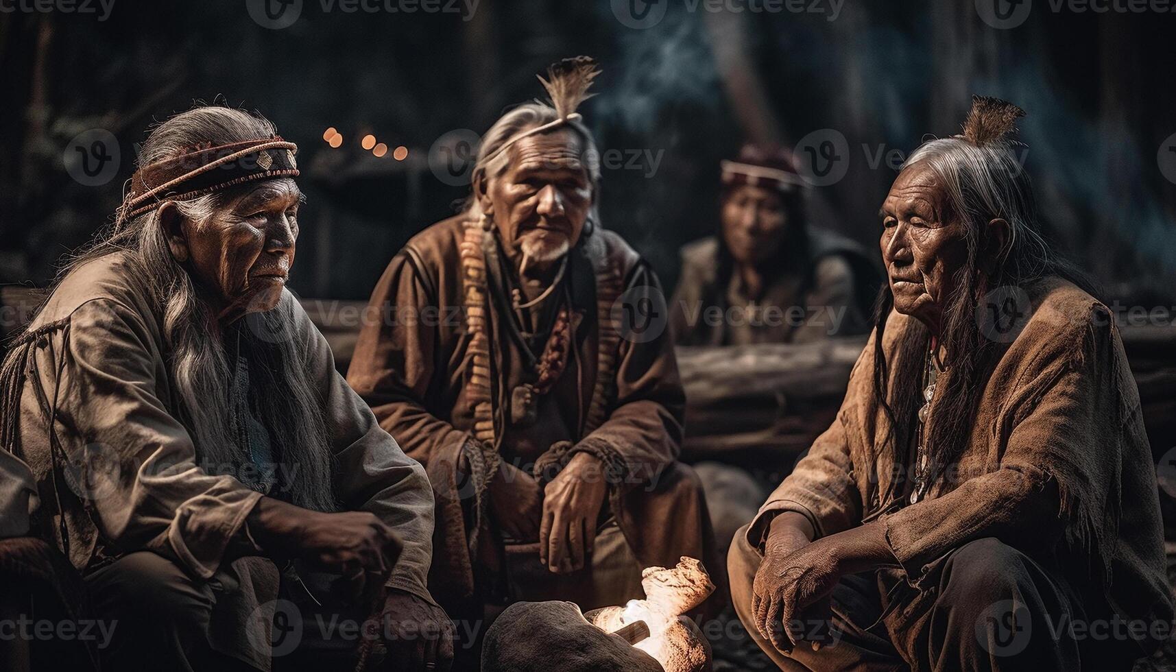 Smiling men and women sitting outdoors, happy generated by AI photo