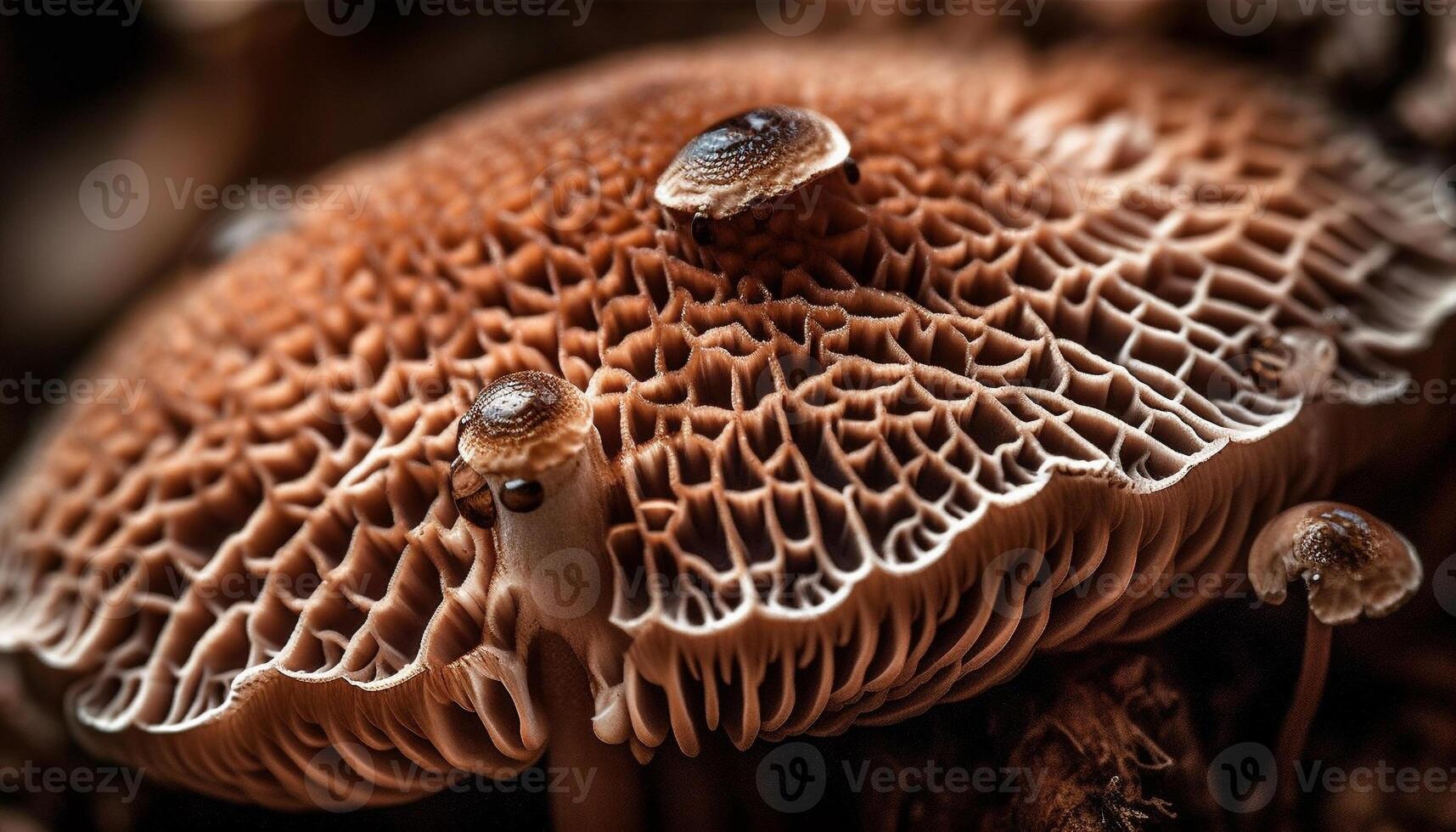 Fragile fungus colony thrives in underwater reef generated by AI photo