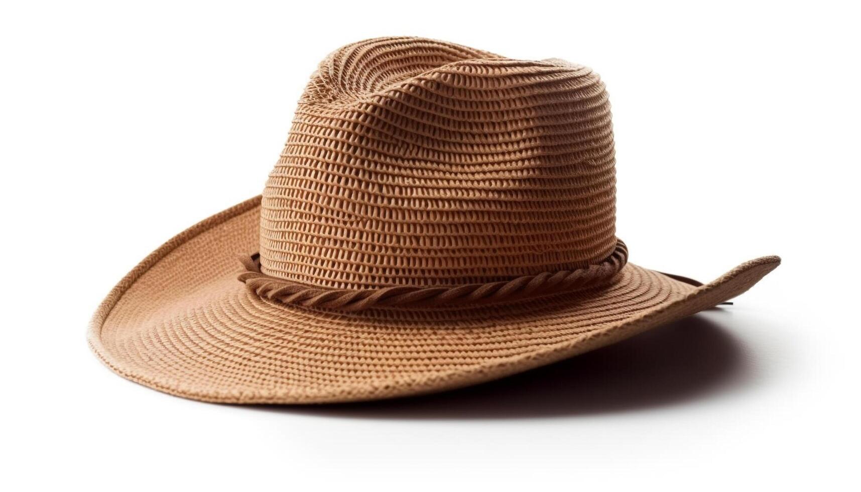 Summer elegance Fedora, Panama, and cowboy hats generated by AI photo