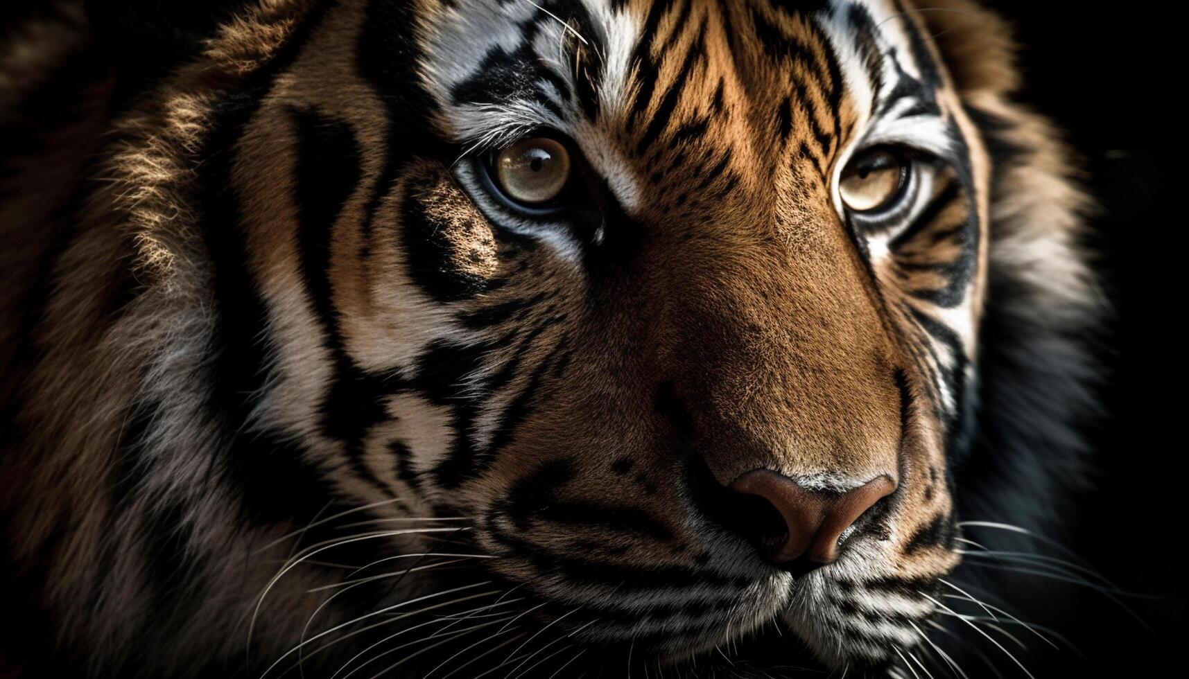 Majestic bengal tiger staring into the camera generated by AI photo