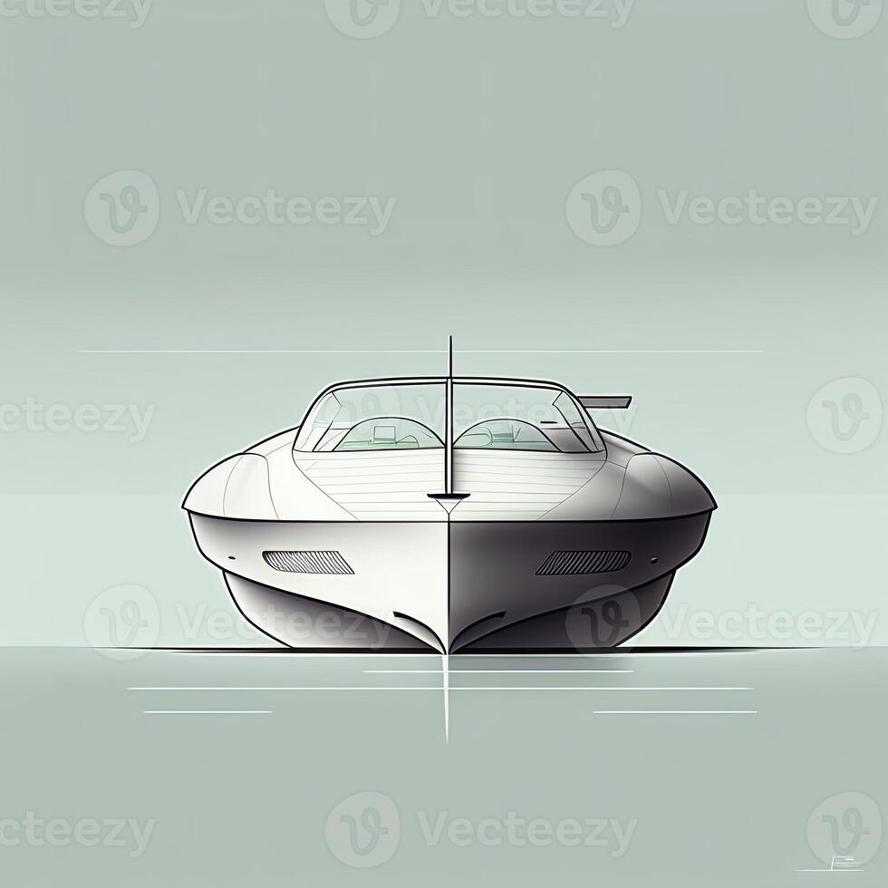Drawing sketch ship sailboat . photo