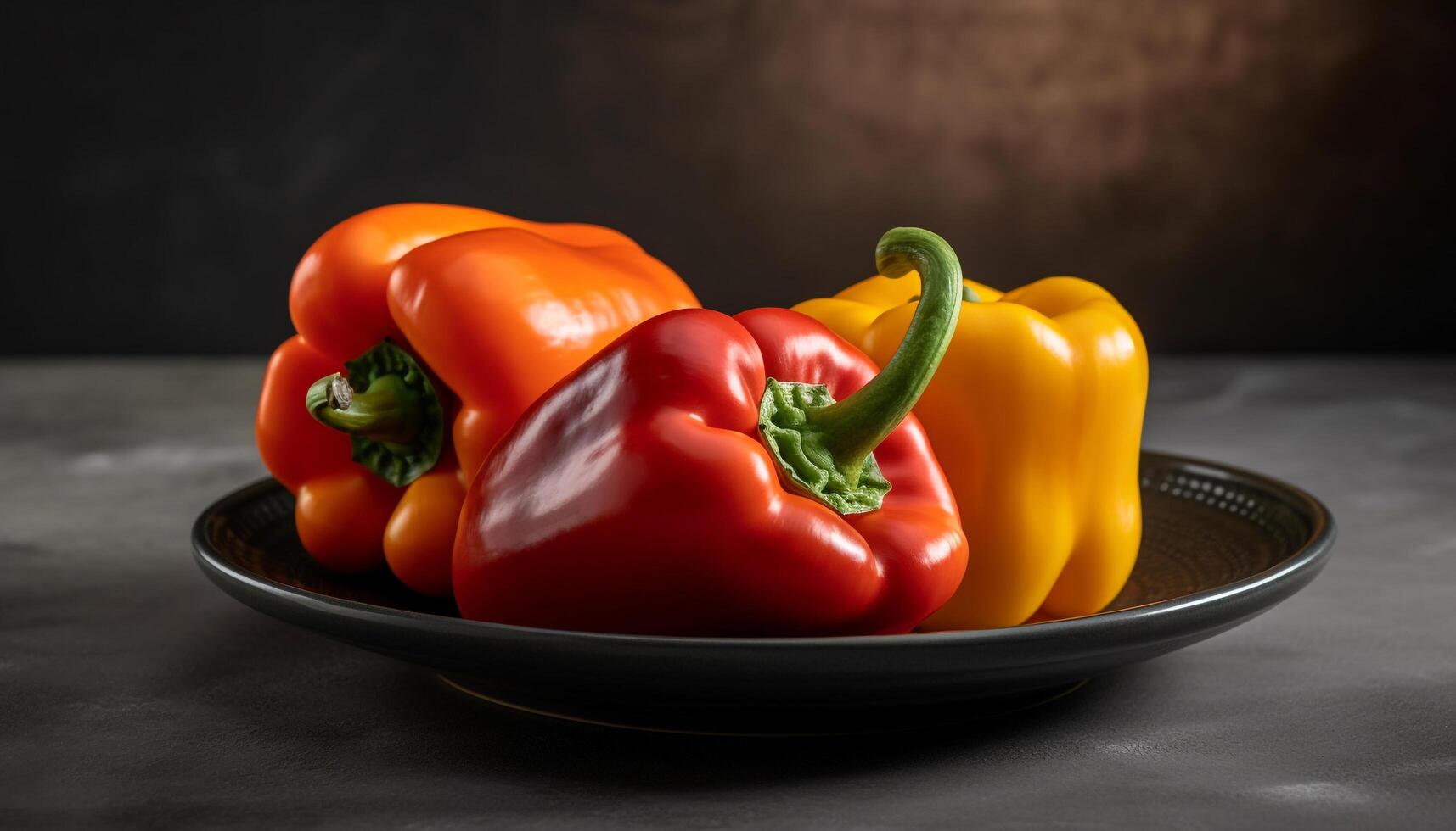 Healthy eating with fresh organic bell peppers generated by AI photo